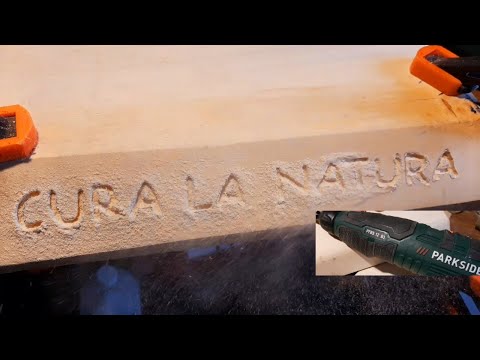 Incisione - Scritta Su Tagliere In legno Con Levigatrice a Penna parkside