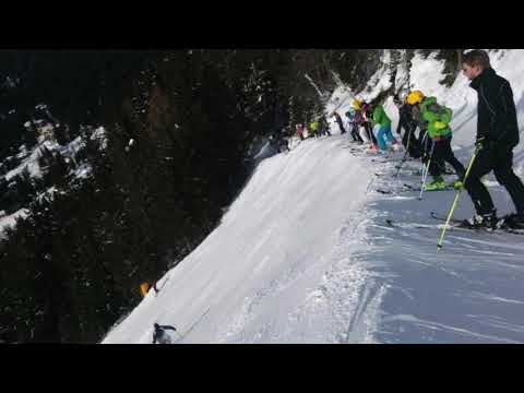 Schumacher Streif il muro finale della pista nera direttissima dello Spinale