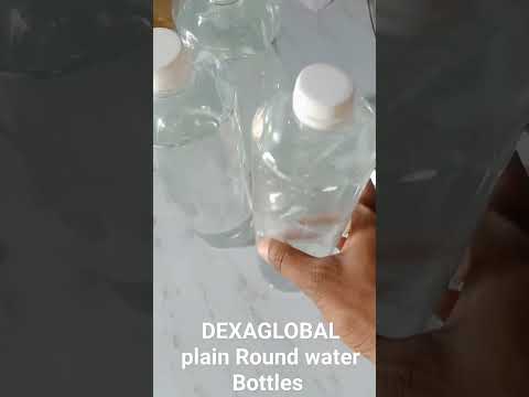 Empty water bottle 1 litre plain round for star hotel, offic...