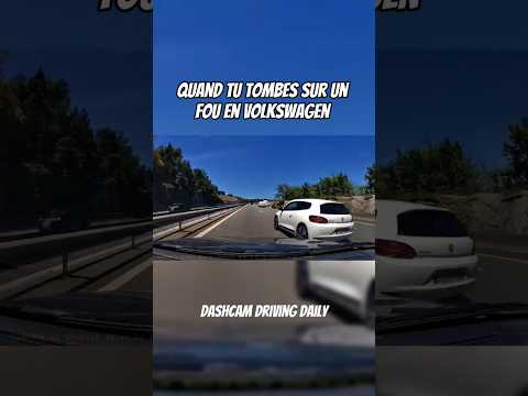 ROAD RAGE AVEC UN FOU EN VOLKSWAGEN !! #dashcamfrance #volkswagen #roadrage #shorts