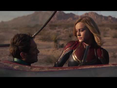 Captain Marvel vs Yon Rogg Final Fight Scene movie clip