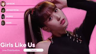 Download lagu TWICE - Girls Like Us (Line Distribution Lyrics) mp3 Download lagu TWICE - Girls Like Us (Line Distribution Lyrics) mp3
