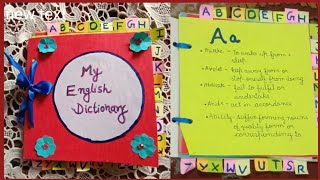 How to make dictionary for school project||DIY dictionary idea|| mini dictionary||peehu art and fun