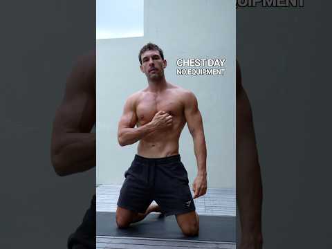 Chest workout at home (no equipment) ✅