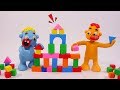Oba And Trup Stop Motion Cartoon Episode 10 Making Castle With Colorful Wooden Blocks