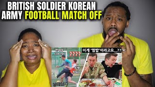 🇰🇷🇬🇧British Twins vs Korean Soilders Army Football Match Off & Korean Army Cafeteria (USA Reaction)