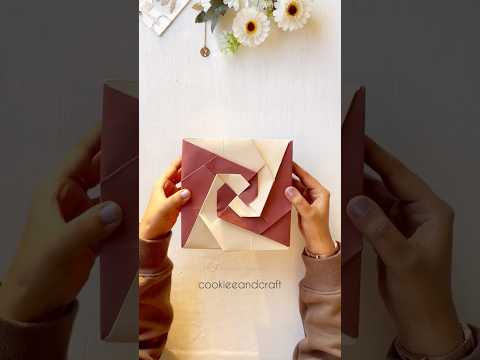 Dual colour spiral Gift wrapping idea #giftwrapping #origami #shorts