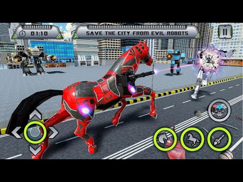 Real Horse Robot Transforming Games-Robot Shooting Game Scapes Inc Gameplay