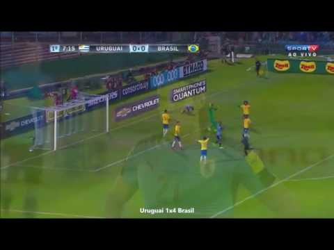 GOLS DE URUGUAI 1X4 BRASIL.