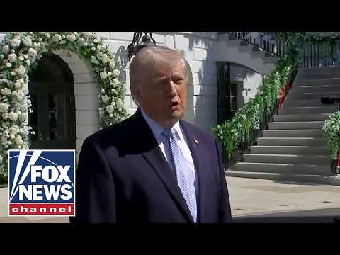 Trump blasts Iran 'lunatics' at White House Easter Egg Roll