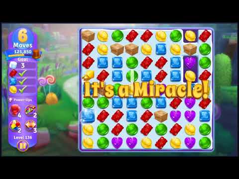 Willy Wonkas Sweet Adventure Level 136 - NO BOOSTERS 🍫 | SKILLGAMING ✔️
