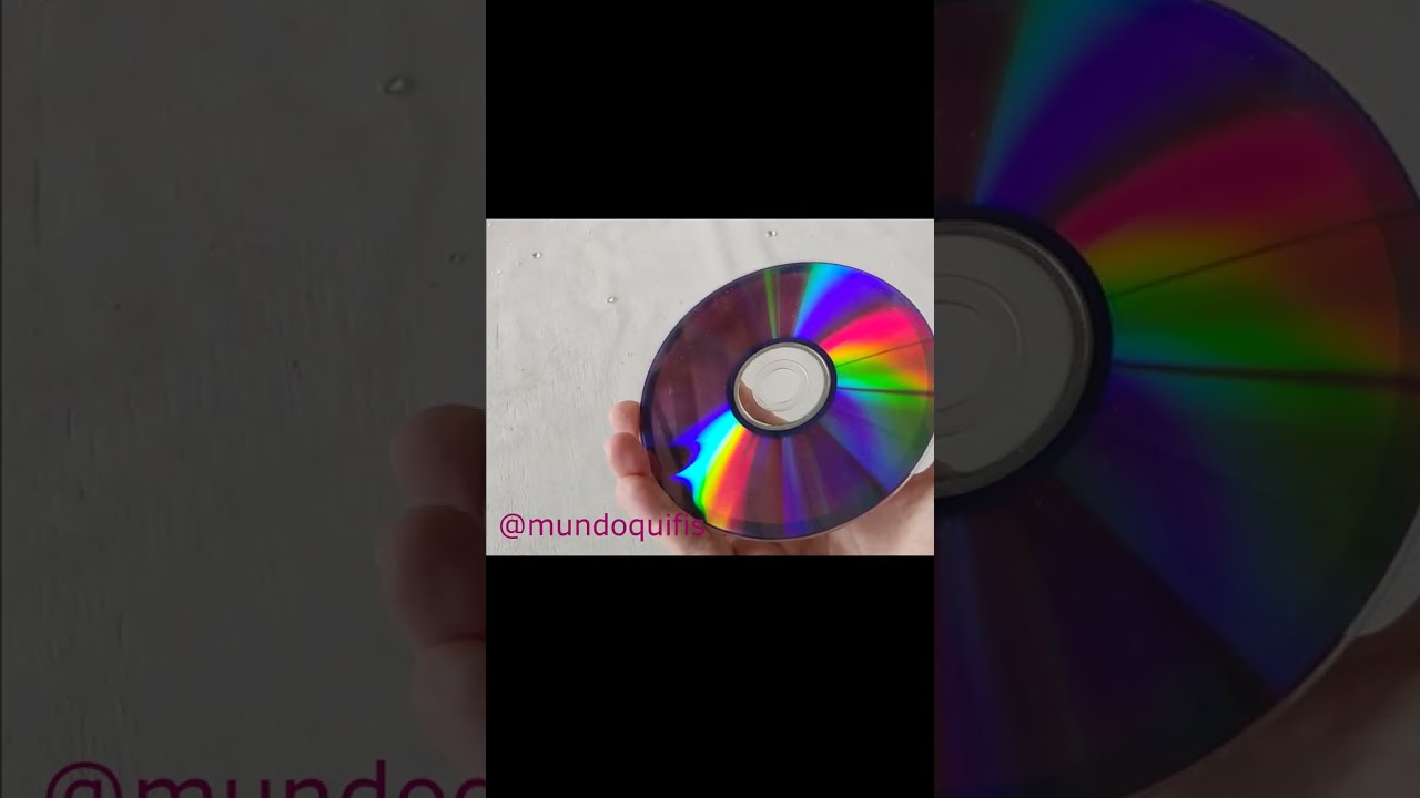 Experimento Arco-íris no DVD | Experimento de ondulatória e óptica #shorts