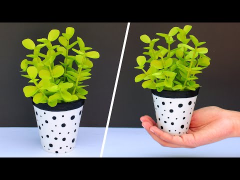 DIY Artificial Plant for Home Decoration| How to make Paper Plant