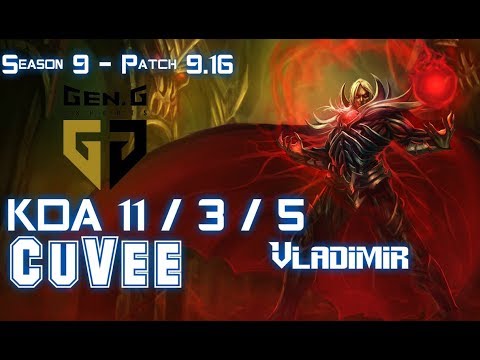 Gen CuVee VLADIMIR vs JAYCE Top - Patch 9.16 KR Ranked