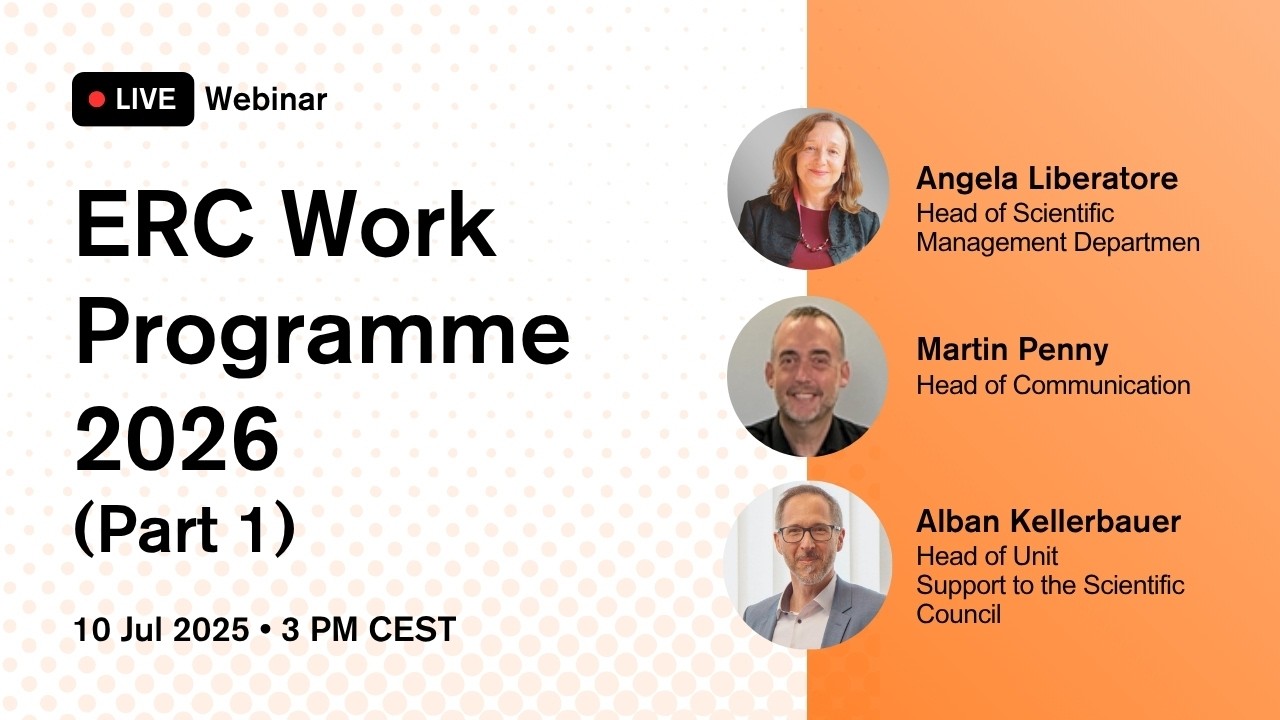 Webinar on ERC Work Programme 2026 - Part 1