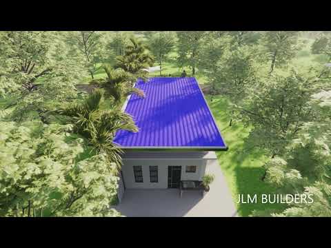Tiny House Idea with Garage Roof Deck Exterior Preview (12x5M/60sqm)
