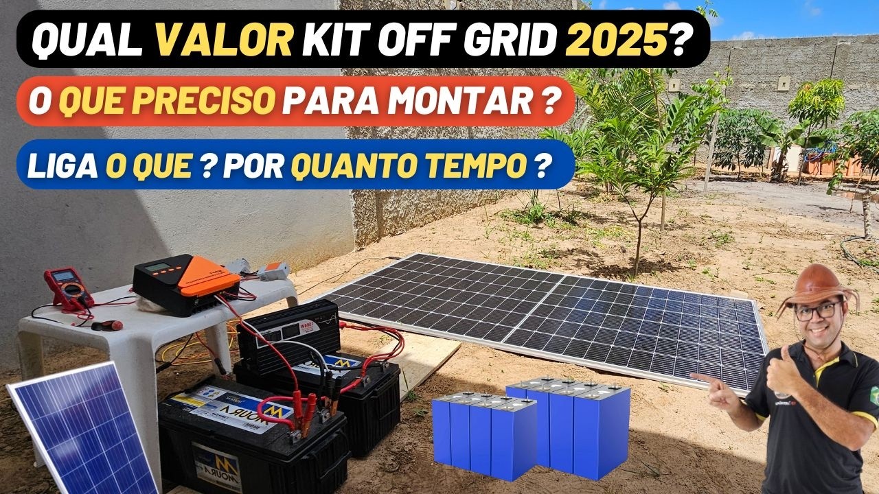 🔋☀️Qual Valor? O que liga? Quantas horas? KIT Off GRID 2025 Onde comprar?