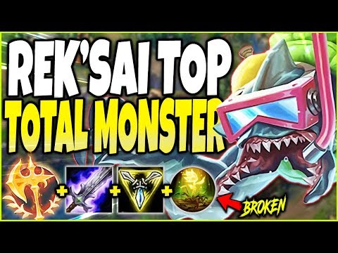 REK'SAI TOP LANE IS A TOTAL MONSTER 🔥 INSANE DAMAGE AND SUSTAIN - LoL Top Lane Reksai s10 Gameplay