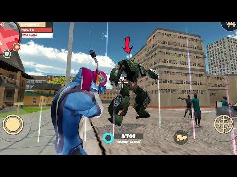 Rope Hero: Vice Town (Dance Gun) Police Robot Car Dance Effect From Dance Guns - Android Gameplay HD