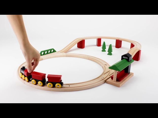 Vídeo relacionado con 25 Piezas Juego de Vías de Tren de Madera para Construir Ferrocarriles, Compatible con Marcas Principales, Incluye Carriles Rectos, Curvos y Adaptadores, Juguete Educativo para Niños +3 Años