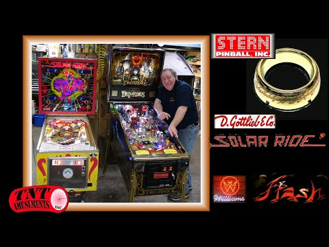#1635 Stern LORD OF THE RINGS GOLD Edition-Gottlieb SOLAR RIDE-TODD'S TIPS-Power Cord-TNT Amusements