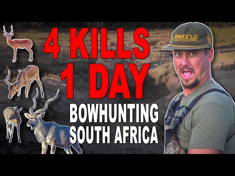 4 Bowhunting Kills in 1 Day over South Africa Waterhole