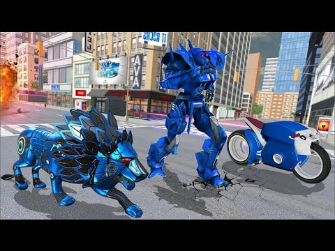 Grand Lion Robot Transform Car Game 2021(By Gladiator Studio) - Android Gameplay