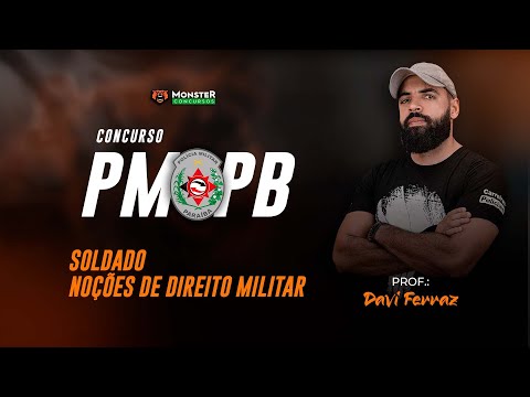 Concurso PM PB Soldado - Noções de Direito Militar