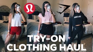 HUGE lululemon & gymshark try-on clothing haul!!!!