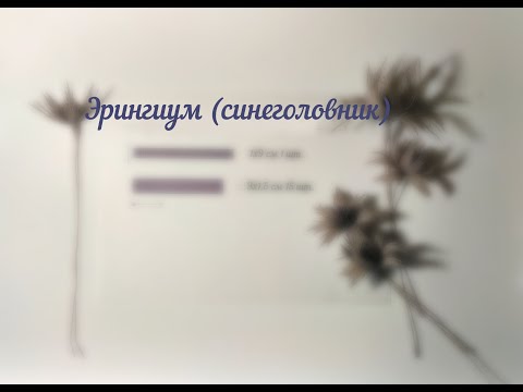 Эрингиум. Цветы из гофрированной бумаги, мастер-класс/Crepe paper flower diy, eryngium