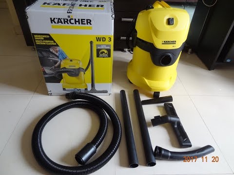Karcher WD 3 Multi-Purpose Vacuum Cleaner unboxing and demo video - Please read the description