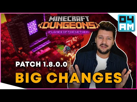 BIG GAME CHANGES - Flames of the Nether DLC Update Patch Notes 1.8.0.0 in Minecraft Dungeons
