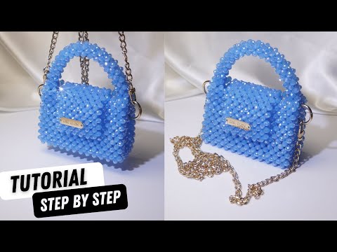 Beaded Bag Tutorial for Beginners | How to Make A Beaded Handbag in Lake Blue Beads | Girlglow Kit 5