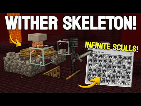 Easiest Wither Skeleton Farm in Minecraft Bedrock 1.21 (NO Spawn Proofing)