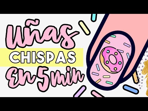 #MANICURADE5MINUTOS · UÑAS CHISPAS FÁCILES