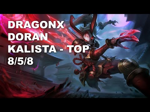 DragonX Doran Top Kalista vs Renekton - KR Challenger Patch 10.8
