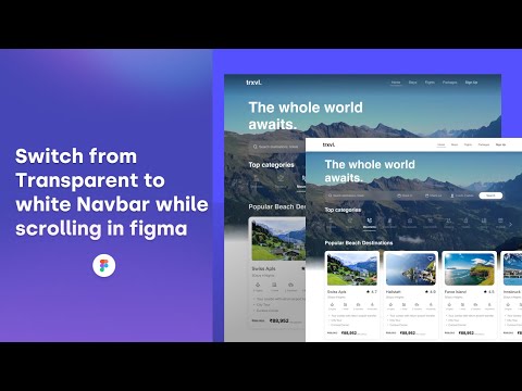 Create A transparent Navbar With Seamless Scrolling : Fixed And Dynamic Prototyping In Figma