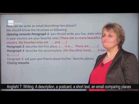 Anglisht 7 - Writing: A description, a postcard, a short text, an email comparing places