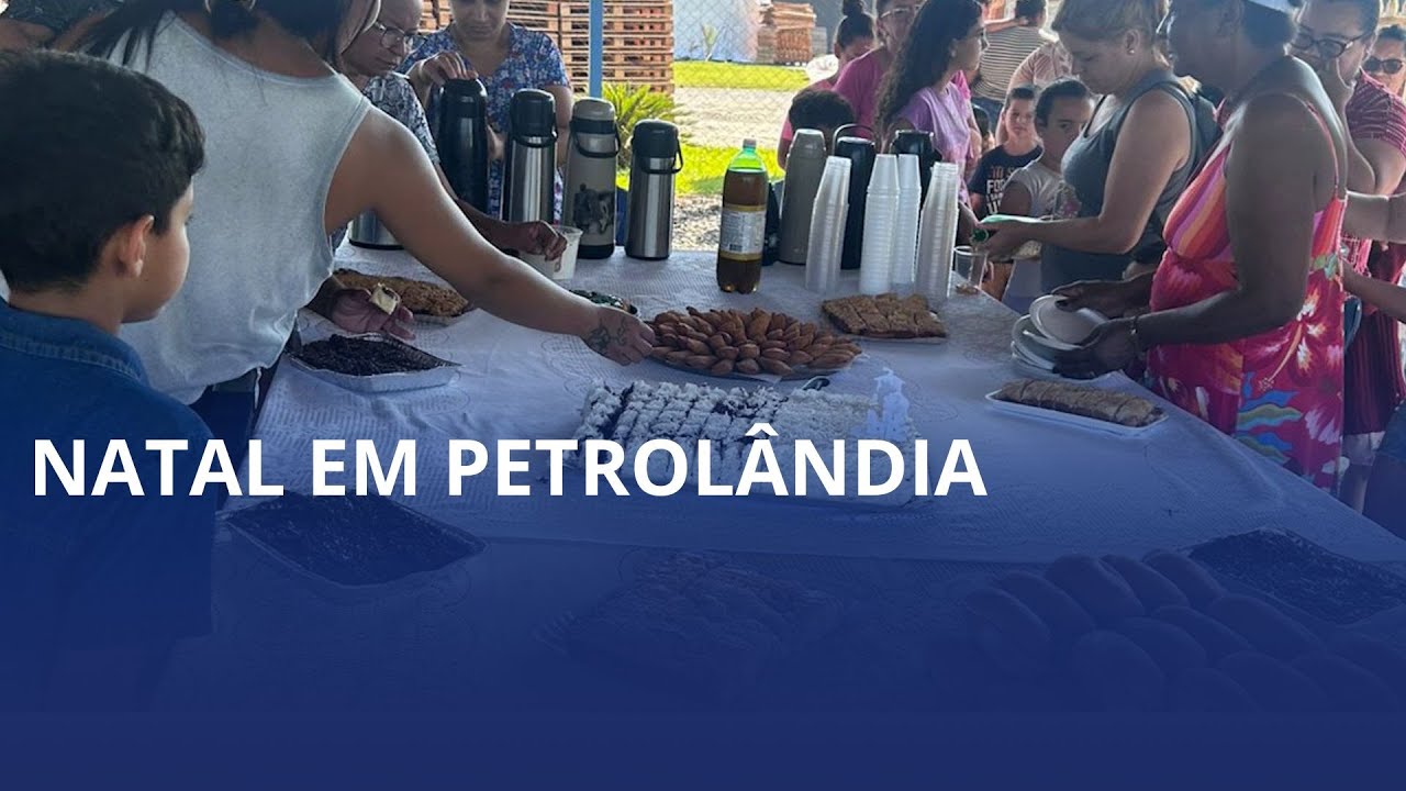 Natal das Crianças em Petrolândia. Evento teve café, Papai Noel e distribuição de 120 cestas de Natal