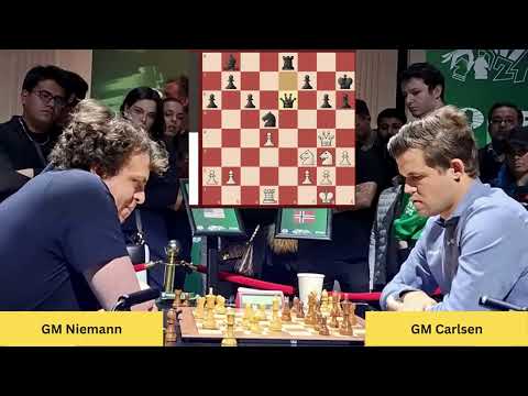 Hans Niemann vs Magnus Carlsen | Quarterfinal Decider World Blitz 2024 #chess #magnuscarlsen