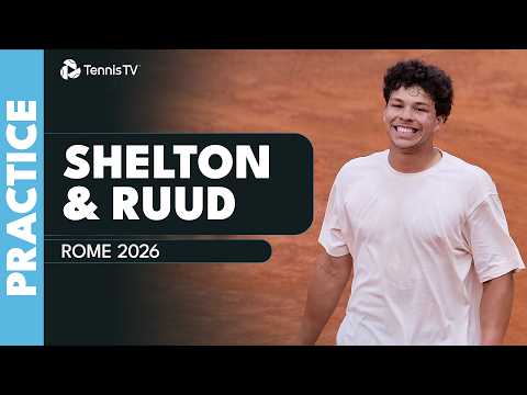 Tennis From This Angle 😍 | Ben Shelton & Casper Ruud Practice In Rome
