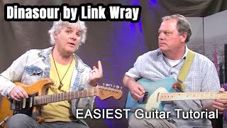 How to play Dinasour by Link Wray EASIEST Guitar Lesson -with one string.
