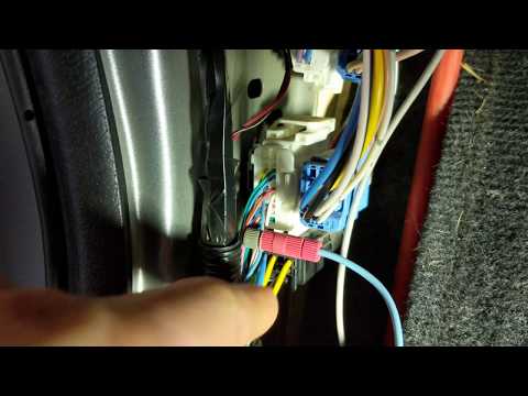 HOW TO DO THE WIRING FOR THE FRONT DRIVER'S SIDE DOOR of the AMP RESEARCH POWERSTEP RUNNING BOARDS