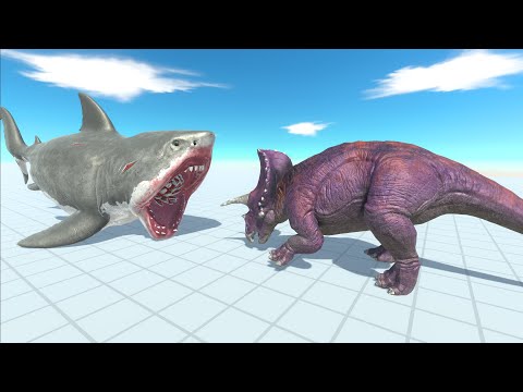 AQUATICS vs Herbivore DINOSAURS 1 vs 1 - Animal Revolt Battle Simulator ARBS