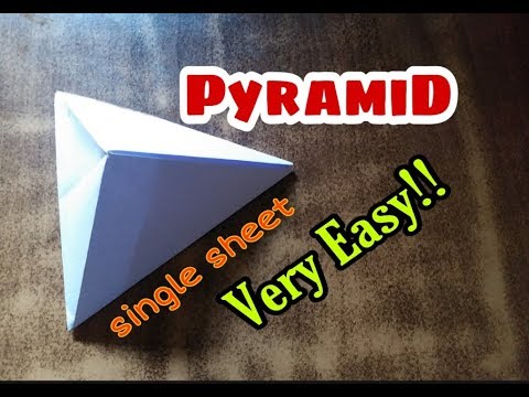 How To Make Paper Pyramid 3 Sided With Just Single Sheet Very Easy!!!