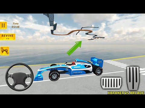 Impossible Blue Formula Ramp Car Stunts: Levels 15 to 20 Completed - Android Gameplay Walkthrough