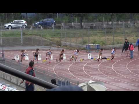 FINAL 100m damas cadete - Nac. menor cadete 2016