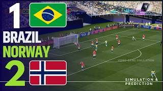 ⚽ Brazil 1-2 Norway | Highlights | 2026 World Cup Video Game Simulation/Recreation