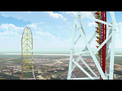 Dragster 555 - WORLD's TALLEST Rollercoaster - Top Thrill Dragster Renovation Concept