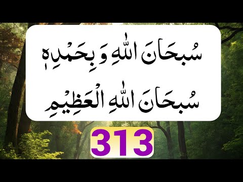 Subhanallahi Wa bihamdihi Subhanallahil Azeem 313 Times | Subhanallah Zikr 